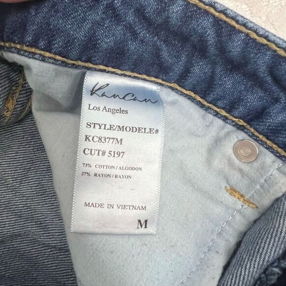 KanCan Destructed Torn Denim Jean Shorts Raw Hem Size Medium - Picture 5 of 7